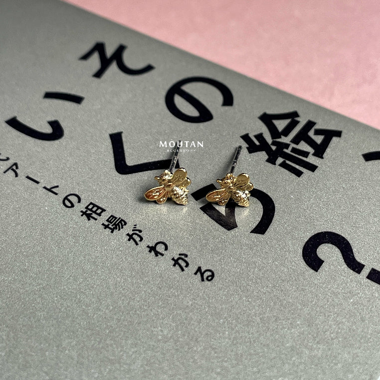 925𝑆𝑖𝑙𝑣𝑒𝑟  🐝 韓-The Bee小蜜蜂耳釘